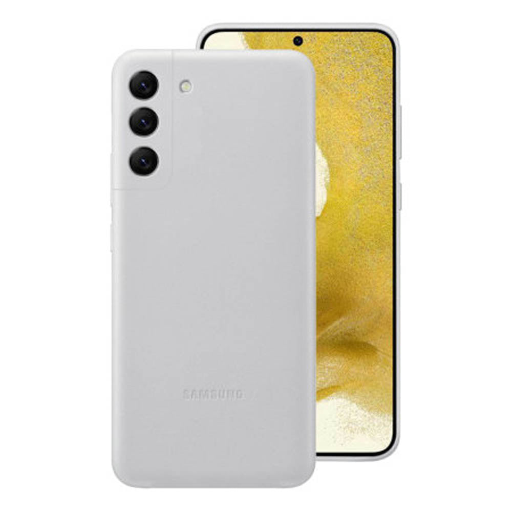 Samsung Leather Cover Case for Galaxy S22 - Light Grey