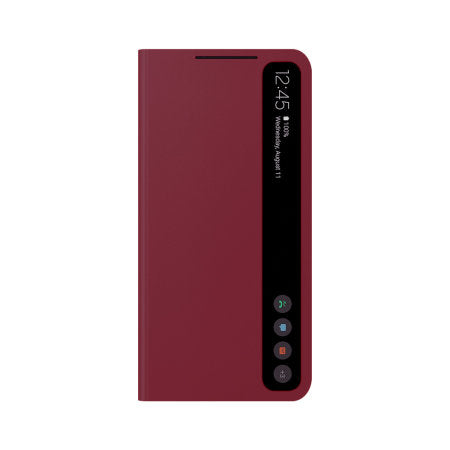 Samsung Smart Clear View Case for Galaxy S22 - Burgundy