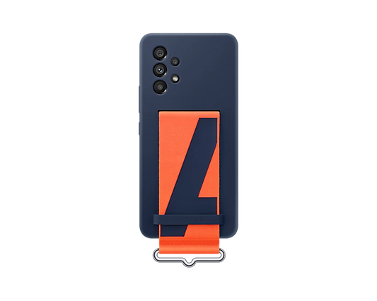 Samsung Silicone Cover with Strap for Galaxy A53 5G - Navy