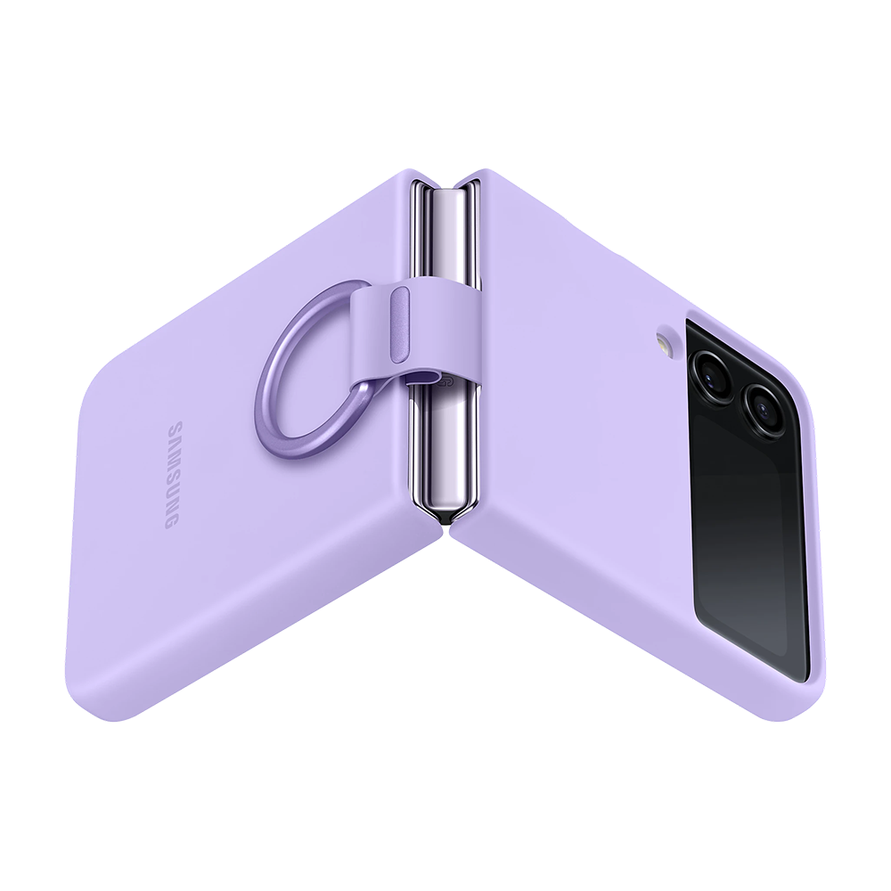 Samsung Galaxy Z Flip 4 Silicone Cover with Ring - Lavender