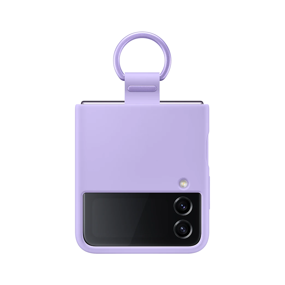 Samsung Galaxy Z Flip 4 Silicone Cover with Ring - Lavender