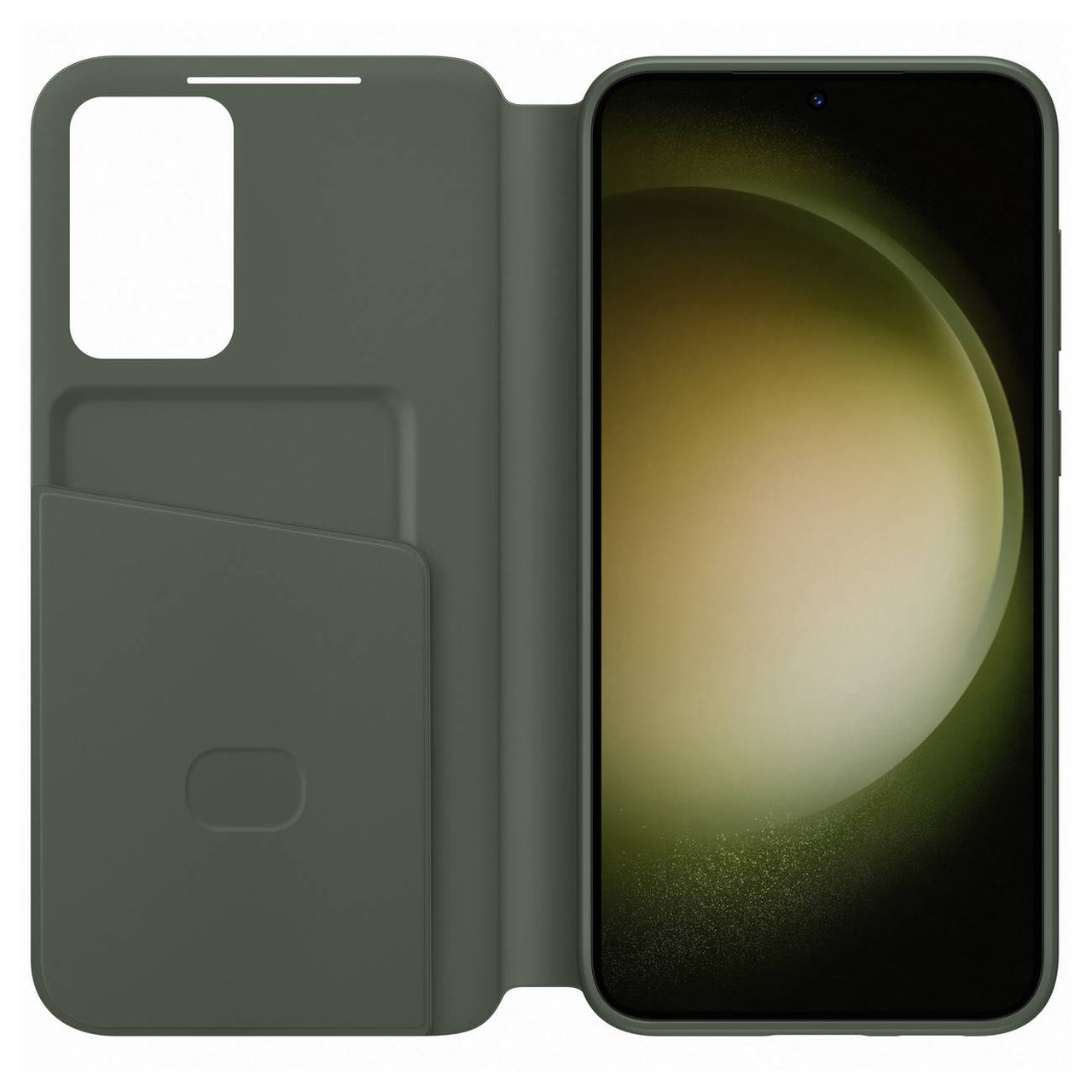 Samsung Clear View Wallet Case for Galaxy S23+ (S23Plus) - Khaki Green