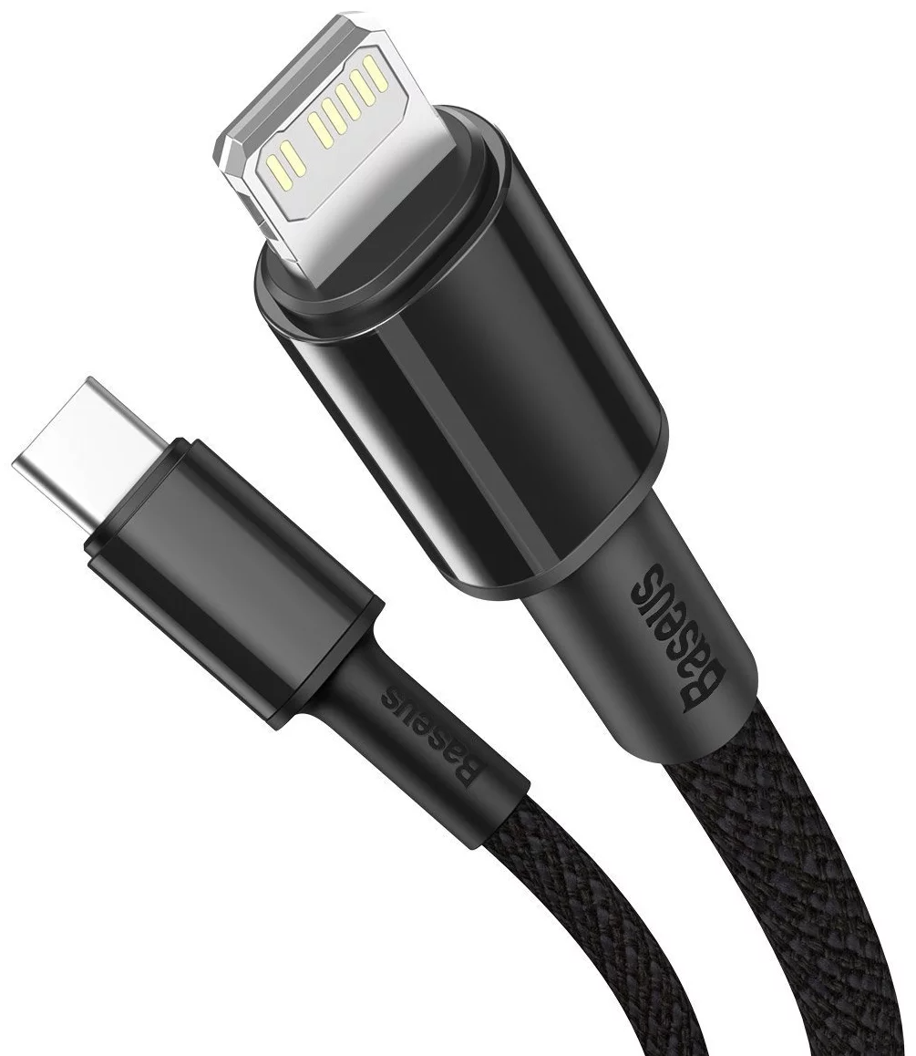 Baseus High Density Braided  USB-C to Lightning 20W Fast Charging Cable Cord 2M - Black