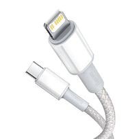 Thumbnail for Baseus High Density Braided  USB-C to Lightning 20W Fast Charging Cable Cord 2M - White