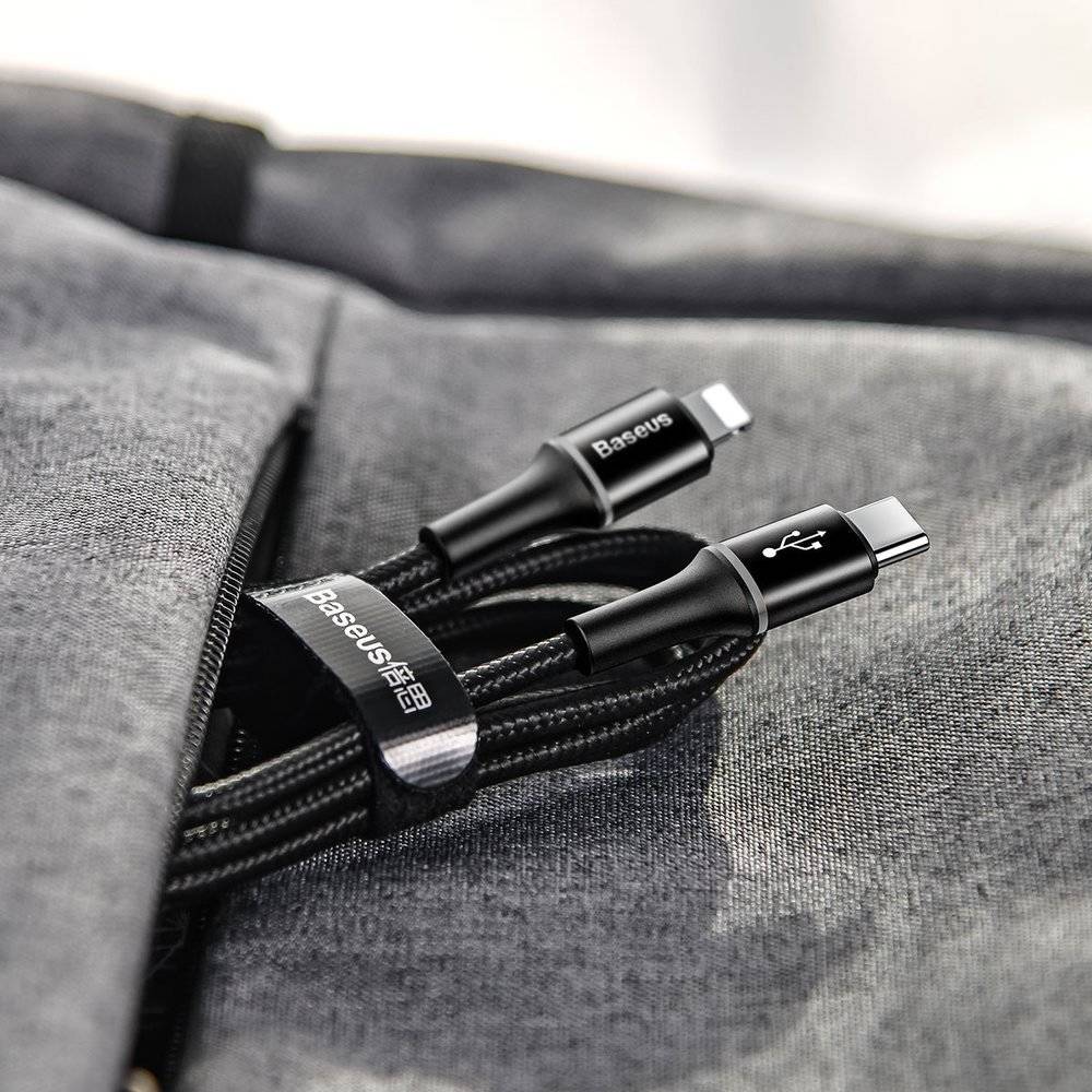 Baseus Halo USB-C to Lightning 20W  Cable Cord 1M - Black