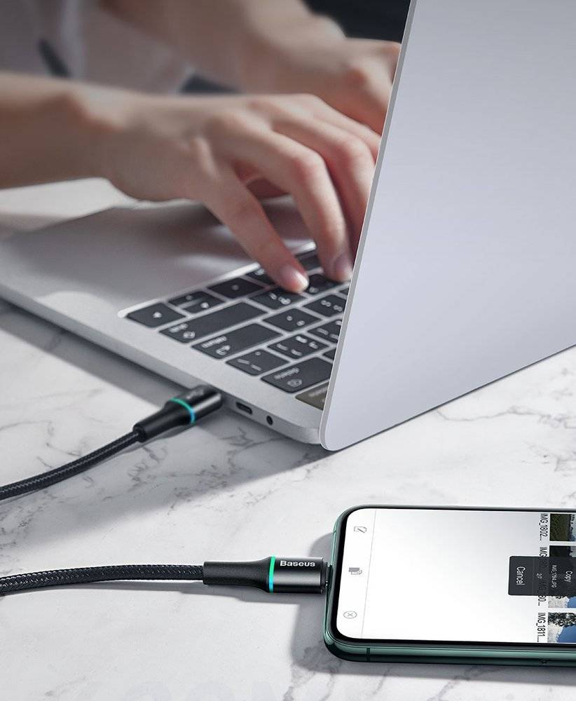 Baseus Halo USB-C to Lightning 20W  Cable Cord 1M - Black