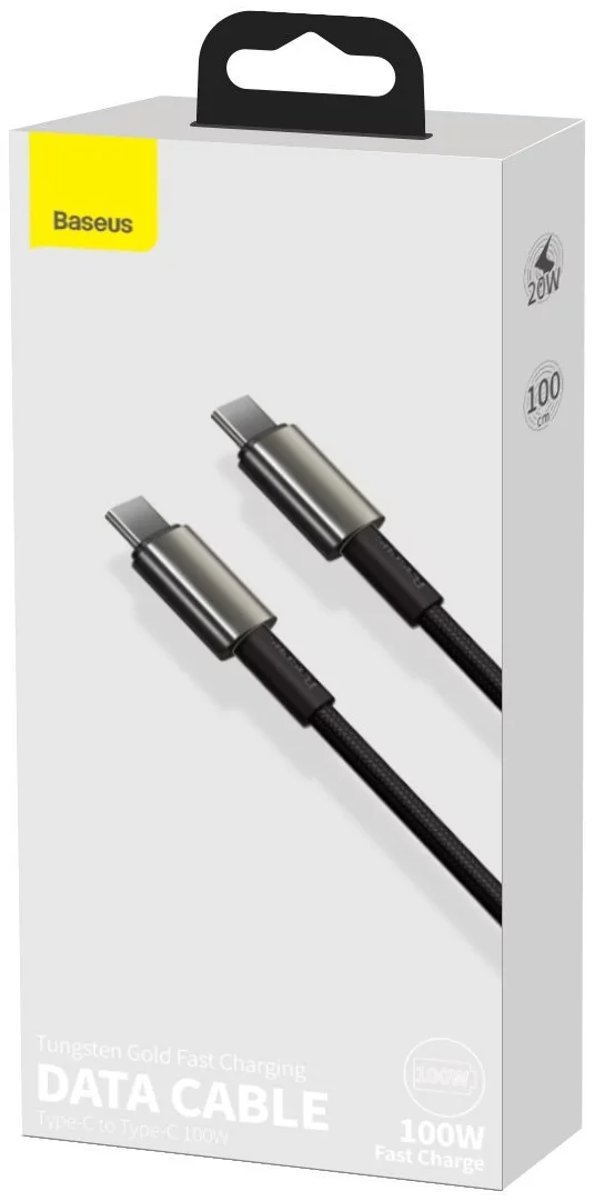 Baseus Tungsten Gold Fast Charging Data Cable USB-C to USB-C 100W - 1 Meter