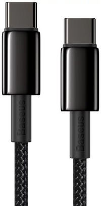 Thumbnail for Baseus Tungsten Gold Fast Charging Data Cable USB-C to USB-C 100W - 1 Meter