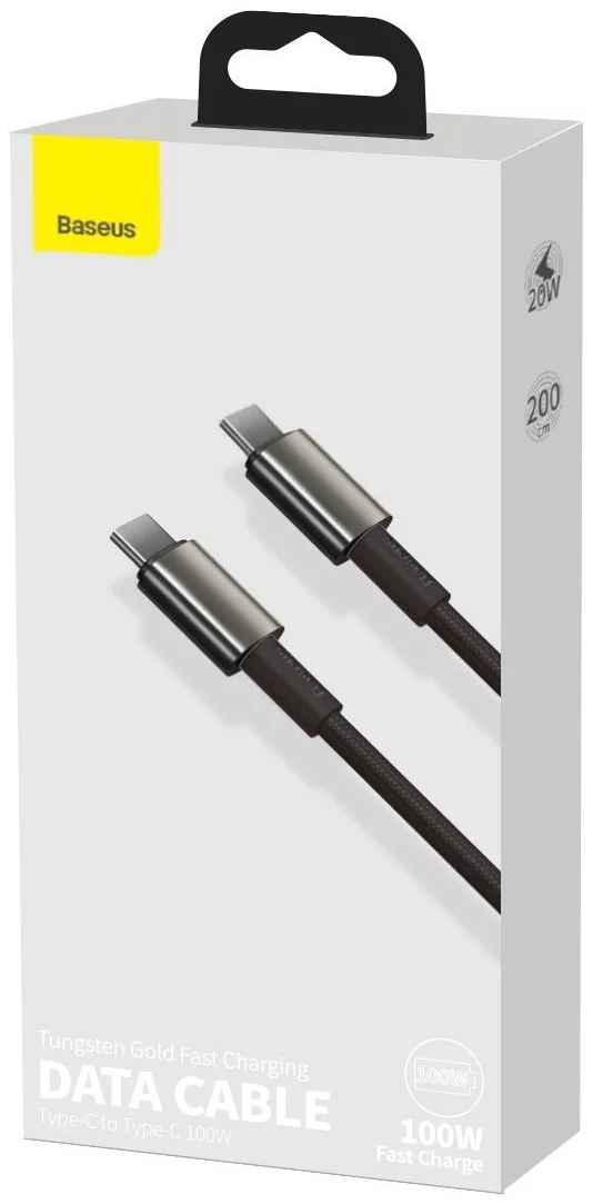 Baseus Tungsten Gold Fast Charging Data Cable USB-C to USB-C 100W - 2 Metre