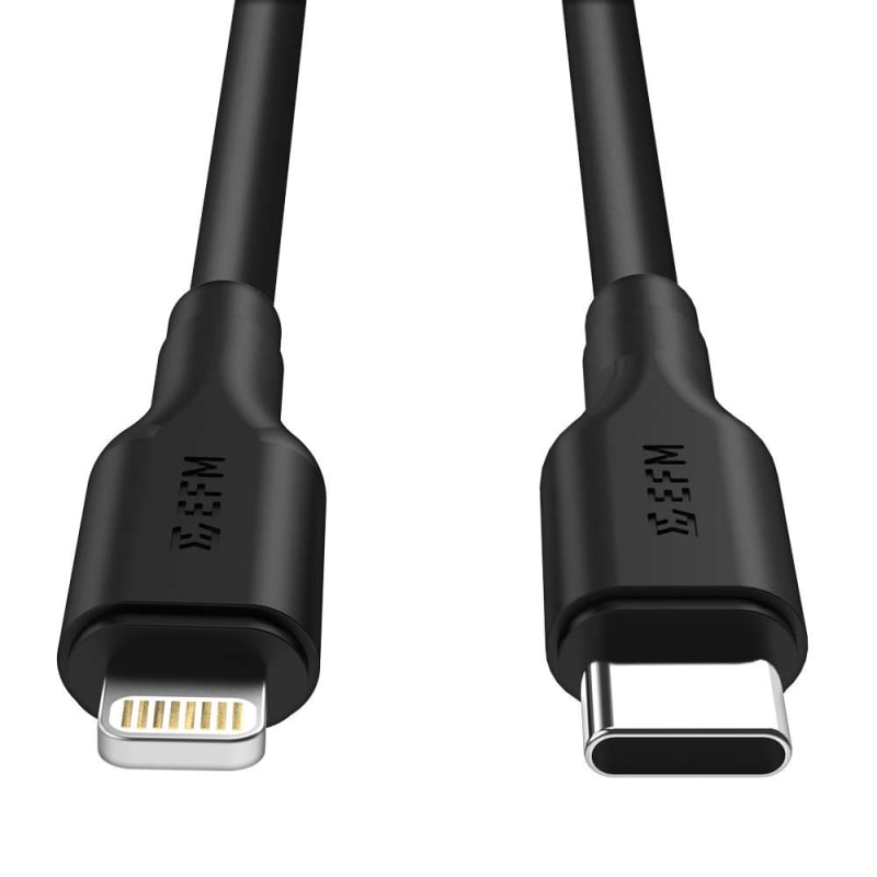 EFM 39W Dual Port Car Charger - with Type C to Apple Lightning Cable - Black