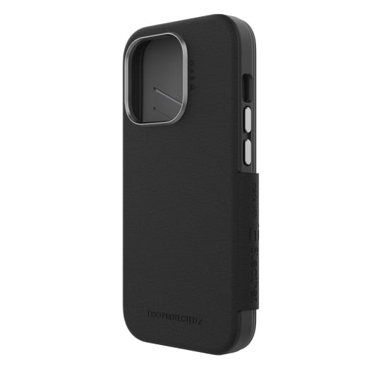 EFM Monaco Case Armour with ELeather and D3O 5G Signal Plus Technology For iPhone 14 Plus (6.7") - Black / Space Grey