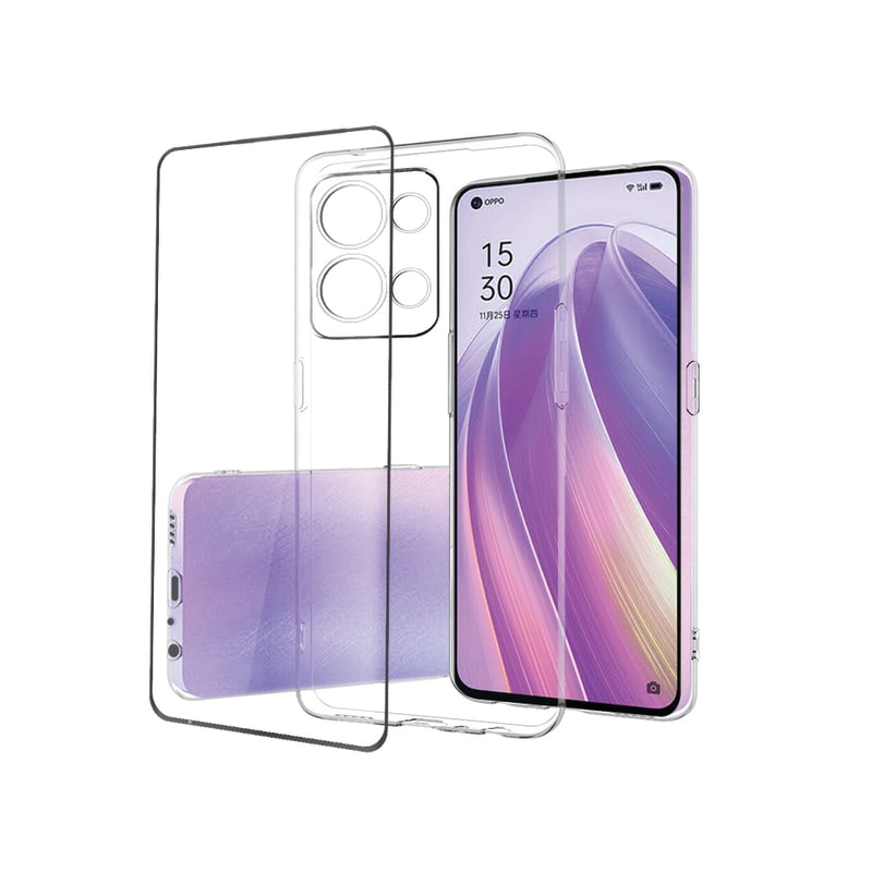 EFM Elements Bundle Pack - Case and Screen for Oppo Reno 8 Pro - Clear