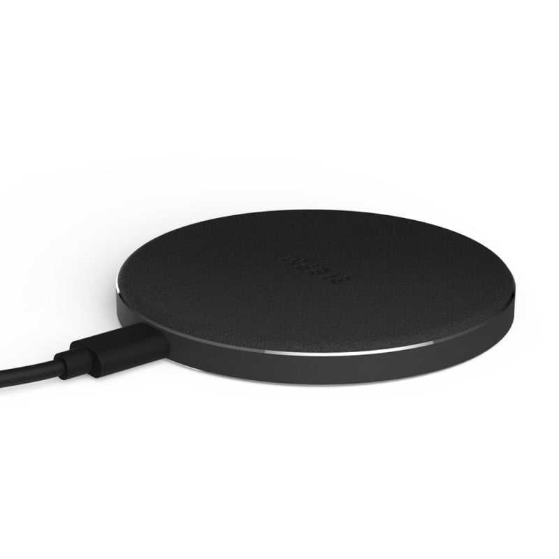 EFM 15W ELeather Wireless Charger Pad - with 20W Wall Charger - Black