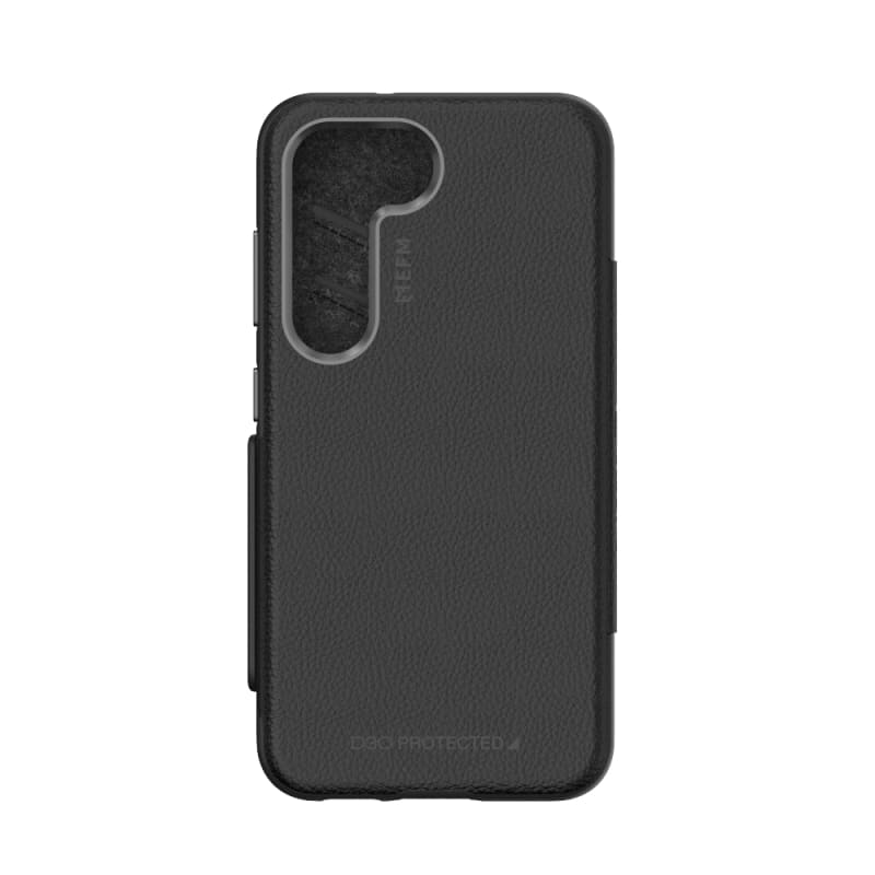 EFM Monaco Case Armour ELeather & D3O 5G Plus Samsung Galaxy S23+ -  Black Grey