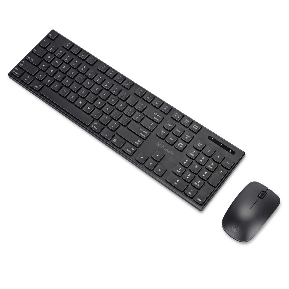 Bonelk KM-314 Slim Wireless Keyboard and Mouse Combo - Blacka