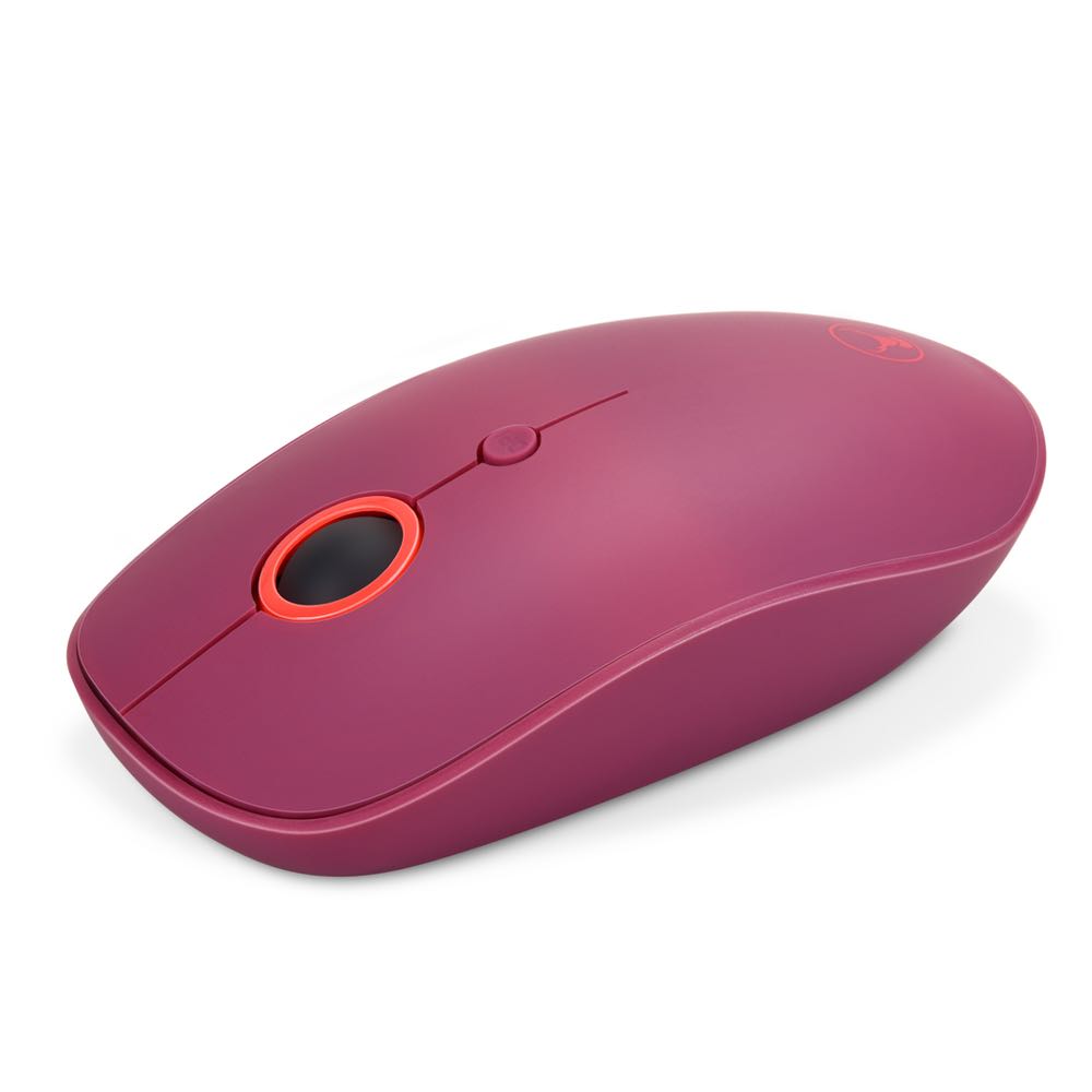 Bonelk Wireless Round Scroll 4D Mouse, 800-1600 DPI, M-257 - Red