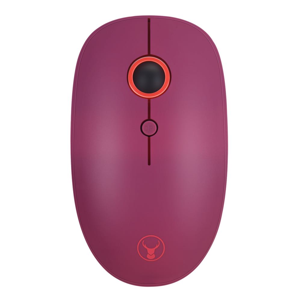 Bonelk Wireless Round Scroll 4D Mouse, 800-1600 DPI, M-257 - Red