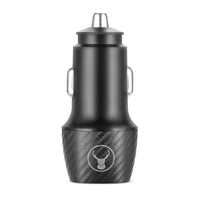 Thumbnail for Bonelk Car Charger, Carbon Series, 20W PD USB-C , 18W QC 3.0 USB-A, 20W - Black