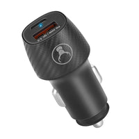 Thumbnail for Bonelk Car Charger, Carbon Series, 20W PD USB-C , 18W QC 3.0 USB-A, 20W - Black