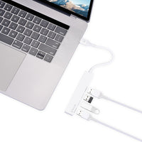 Thumbnail for Bonelk Long-Life USB-A to 4 Port USB 3.0 Slim Hub - White