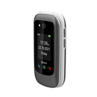 Thumbnail for Olitech Easy Flip2 4G Seniors Phone: Big Buttons, GPS Location, Amplified Volume, Emergency Key - Black/White