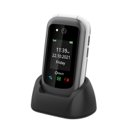 Thumbnail for Olitech Easy Flip2 4G Seniors Phone: Big Buttons, GPS Location, Amplified Volume, Emergency Key - Black/White