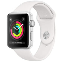 Thumbnail for Apple Watch Series 3 38mm Silver Aluminium Case GPS with White Sport Band - Wearables