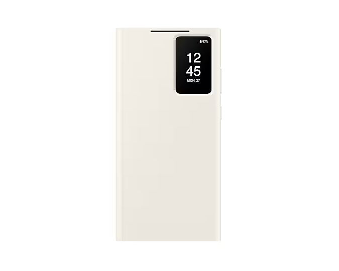 Samsung Smart Clear View Wallet Case for Galaxy S23 Ultra - Cream White