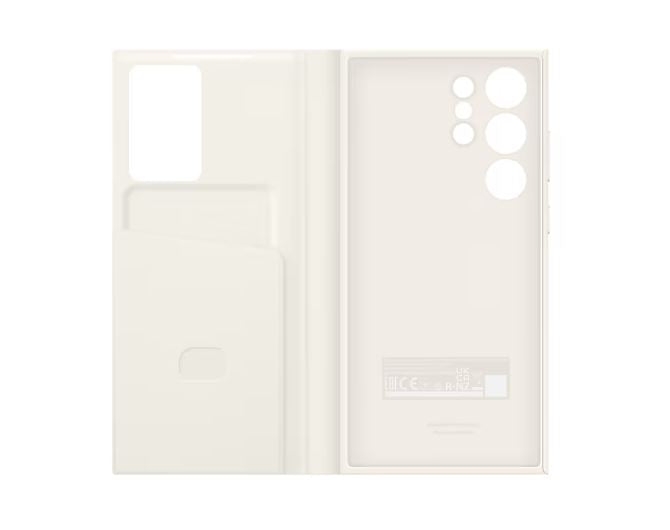 Samsung Smart Clear View Wallet Case for Galaxy S23 Ultra - Cream White