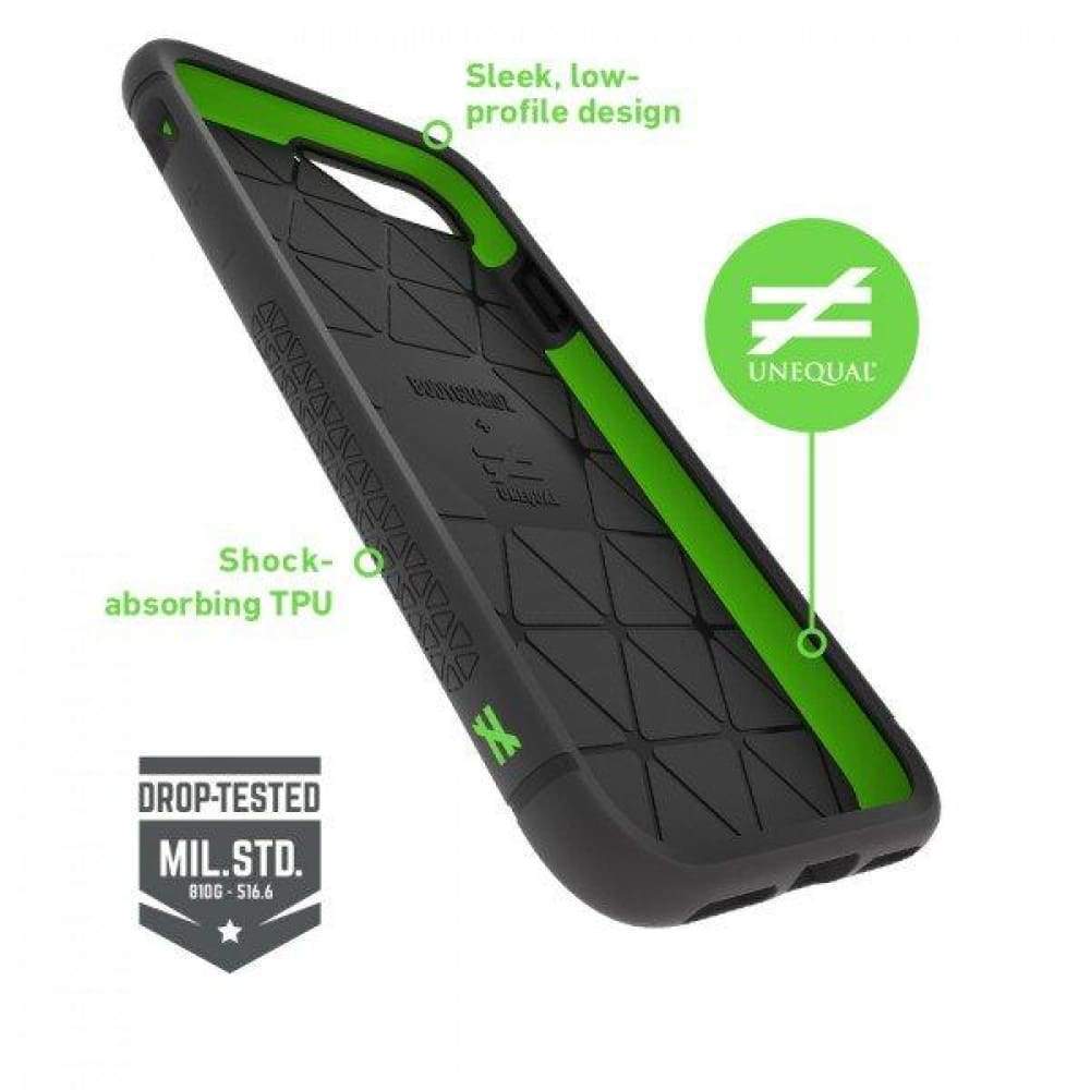 BodyGuardz Shock Case w Unequal Technology for iPhone 7 Plus Grey/Green - Accessories