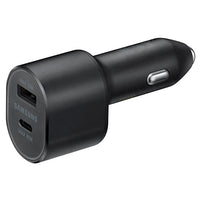 Thumbnail for Samsung Super Fast Dual Car Charger (45W+15W) 2 Ports (NO CABLE)- Black (Non Retail Packed)