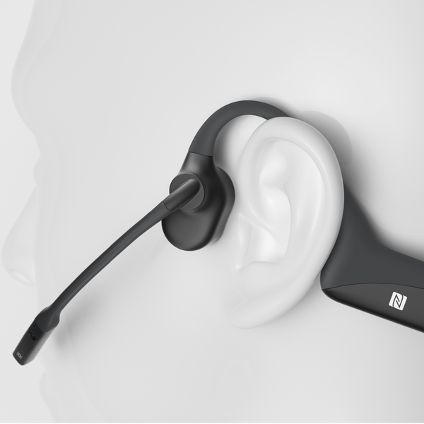 Shokz OpenComm Bone Conduction Stereo Bluetooth Headset - Black