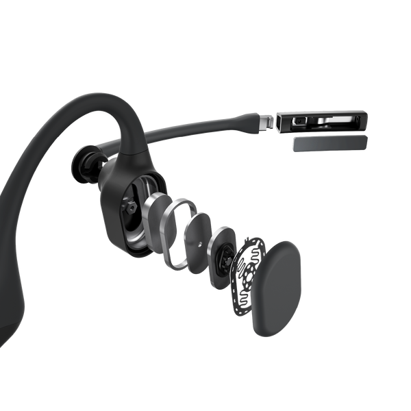 Shokz OpenComm UC Bone Conduction Stereo Bluetooth Headset with Microphone - Black