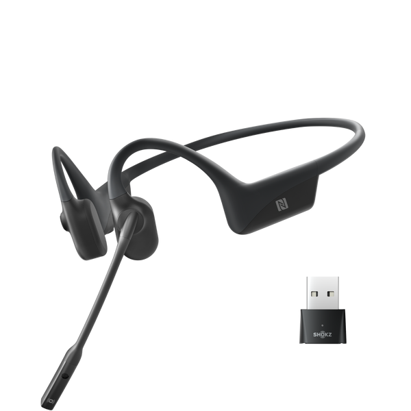 Shokz OpenComm UC Bone Conduction Stereo Bluetooth Headset with Microphone - Black