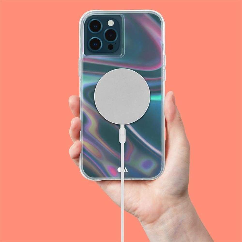 Case-Mate Soap Bubble Magsafe Case-For iPhone 12/12 Pro 6.1 - Iridescent - Accessories