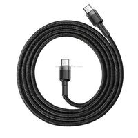 Thumbnail for Baseus Cafule USB-C to USB-C Cable 1Meter 60W PD 2.0 Fast Charging  - Black/Grey