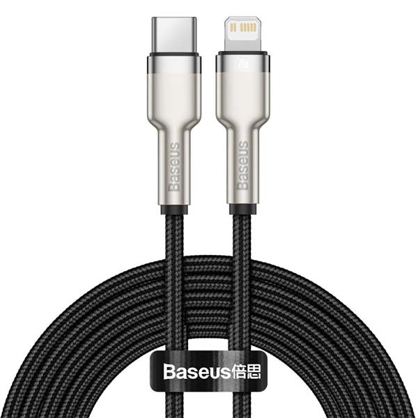 Baseus Metal Cable USB-C to Lightning PD 20W 2 metre - Black