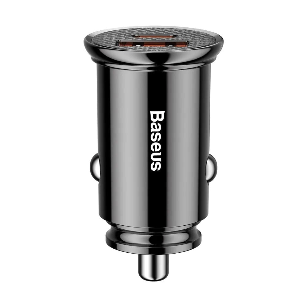 Baseus 30W USB-A + USB-C Car Vehicle Charger PD3.0 QC 4.0 PPS - Black