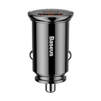 Thumbnail for Baseus 30W USB-A + USB-C Car Vehicle Charger PD3.0 QC 4.0 PPS - Black