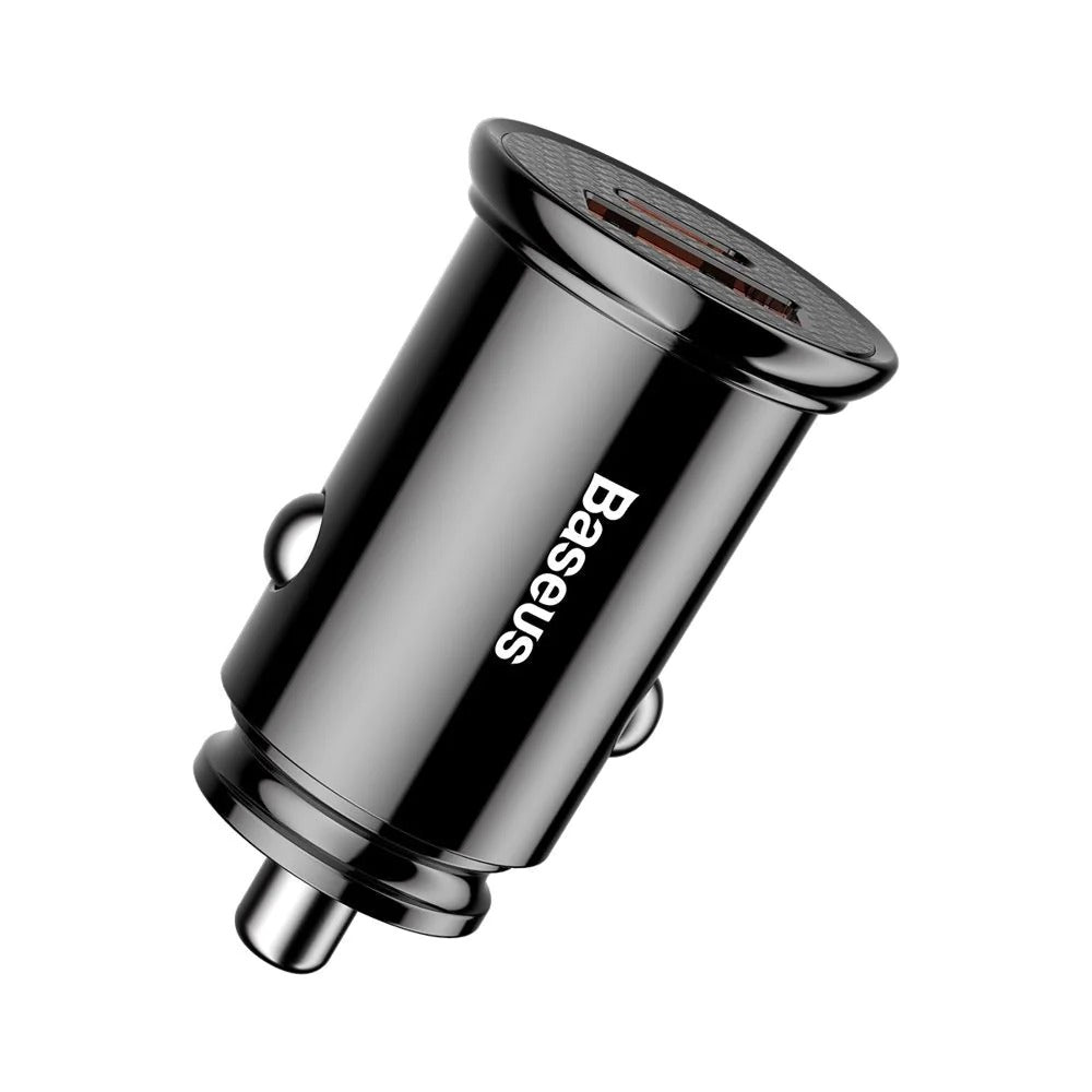 Baseus 30W USB-A + USB-C Car Vehicle Charger PD3.0 QC 4.0 PPS - Black