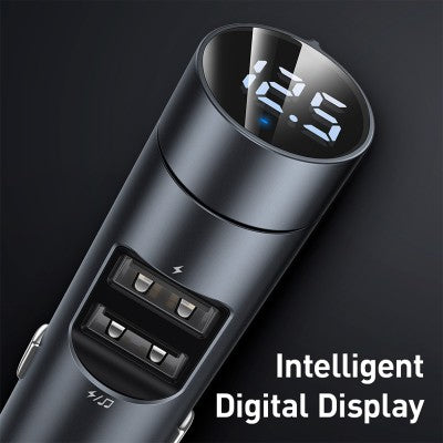 Baseus Energy Column Car Wireless MP3 Charger 5.0 + 5V/3.1A - Grey