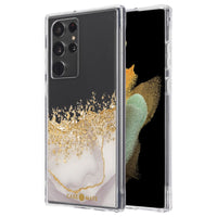 Thumbnail for Case-Mate Karat Marble Case for Samsung Galaxy S22 Ultra (6.8) - White