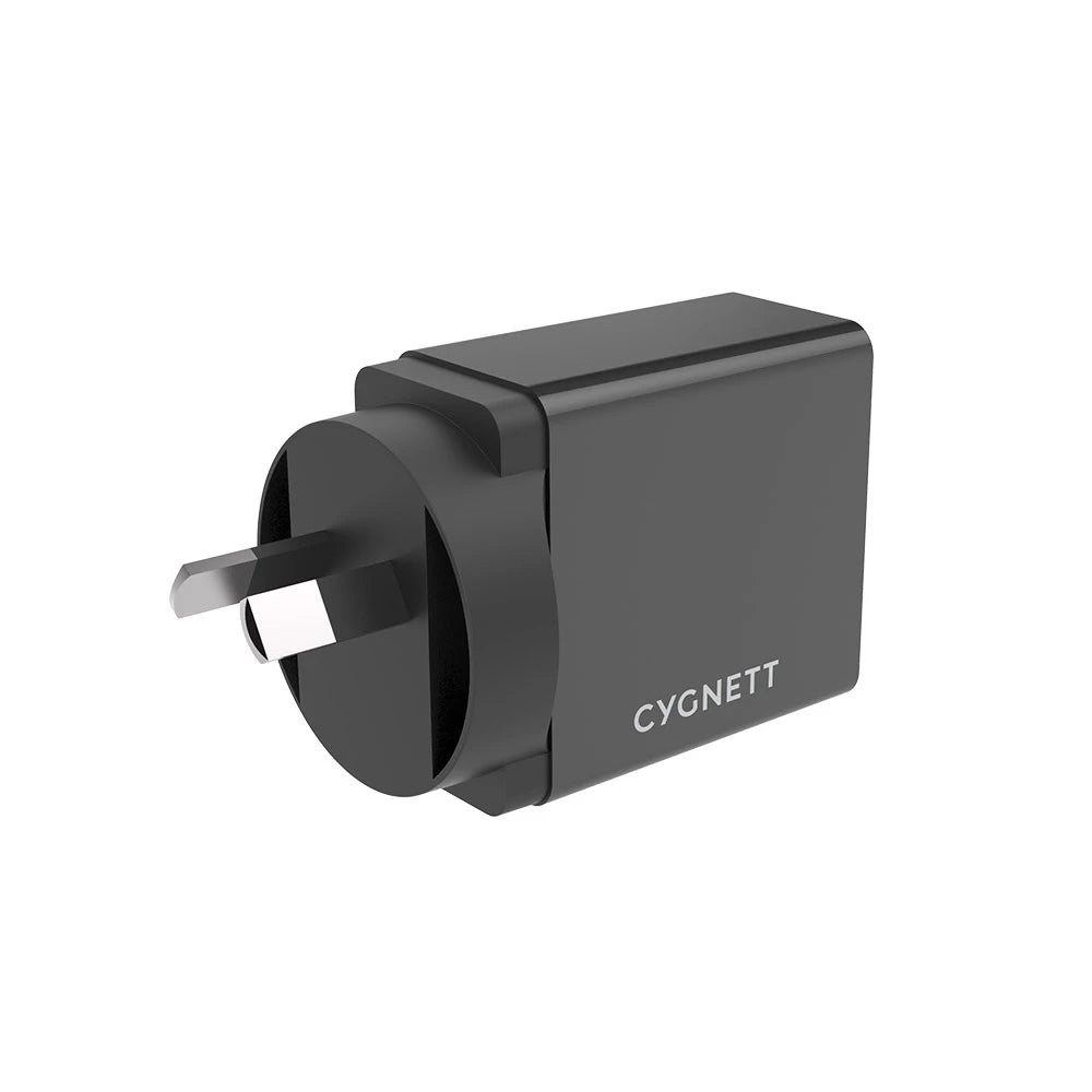 Genuine Cygnett PowerPlus 12W Fast Wall Charger + Lightning Cable - Black