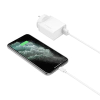 Thumbnail for Cygnett PowerPlus 12W Fast Charge Wall Adapter w Lightning Cable - White
