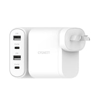 Thumbnail for Cygnett Powerplus 45W Multiport Wall Charger AU - White