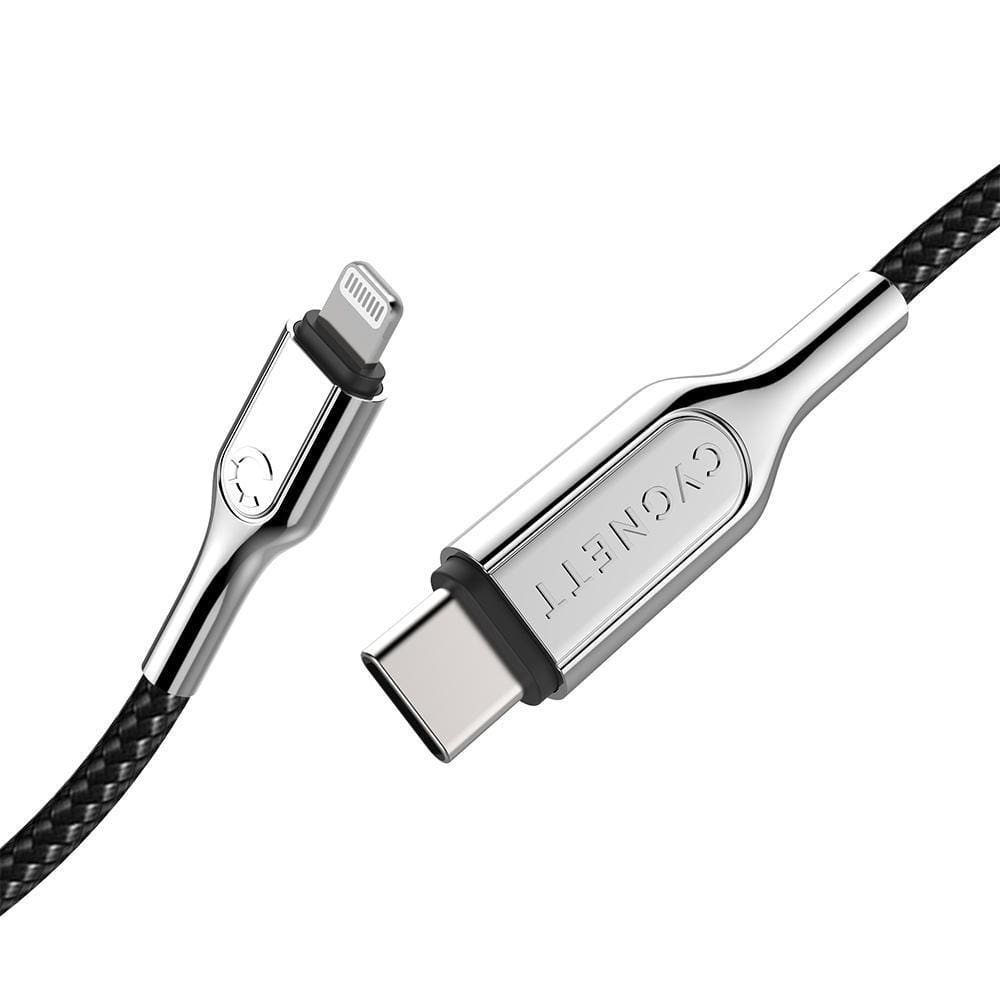 Cygnett Armoured Lightning to USB-C Cable (2m) - Black - Accessories