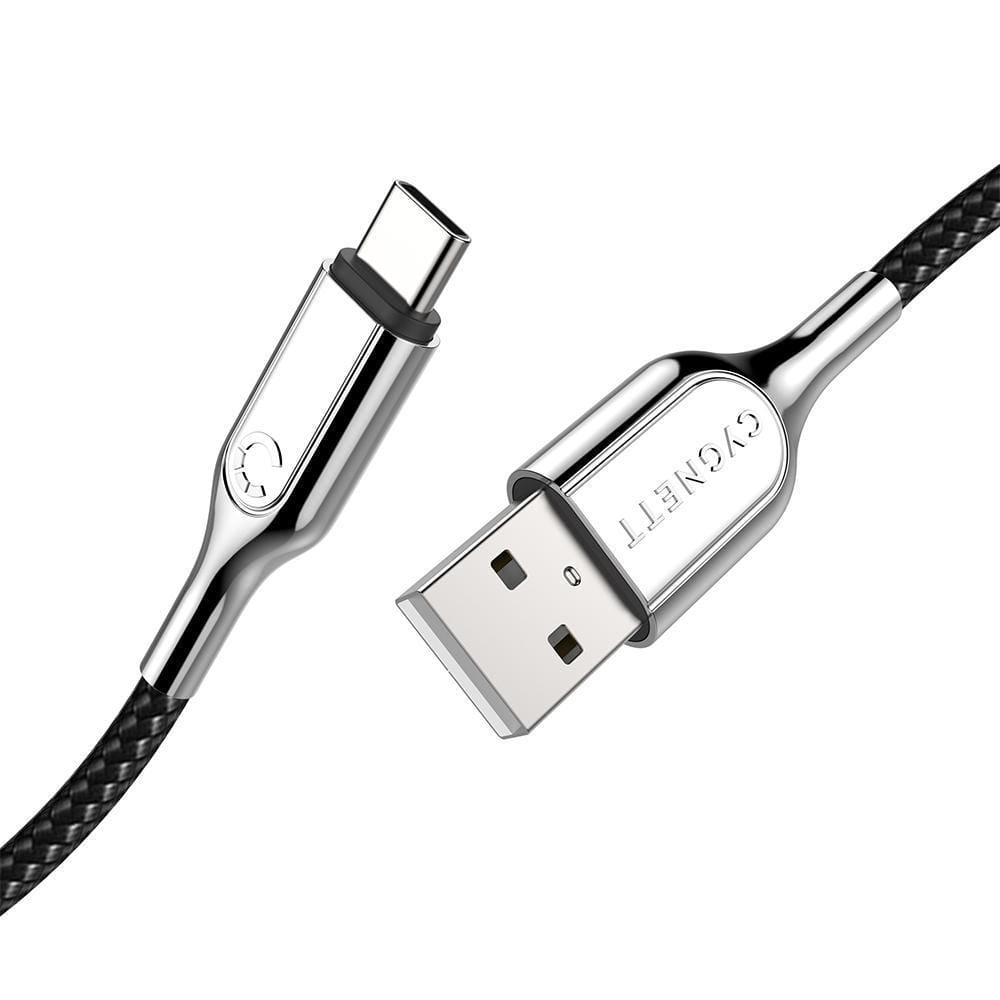 Cygnett Armoured USB-C to USB-A (USB 2.0) Cable (2m) - Black - Accessories