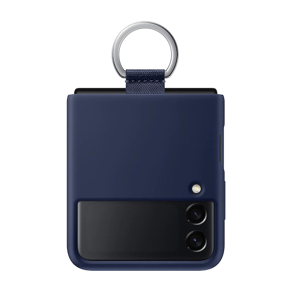 Samsung Silicone Cover With Ring for Galaxy Flip 3 - Navy