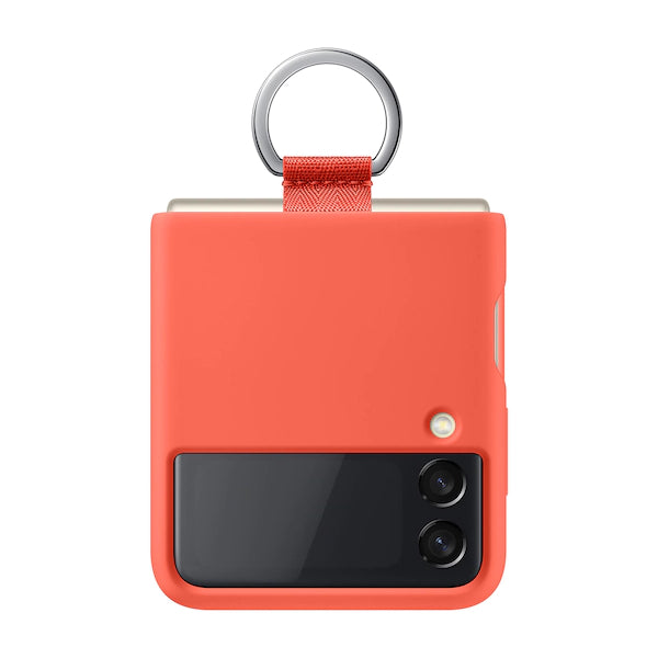 Samsung Silicone Cover With Ring for Galaxy Flip 3 - Coral