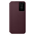 Samsung Smart Clear View Cover Flip Case for Galaxy S22+ - Burgundy